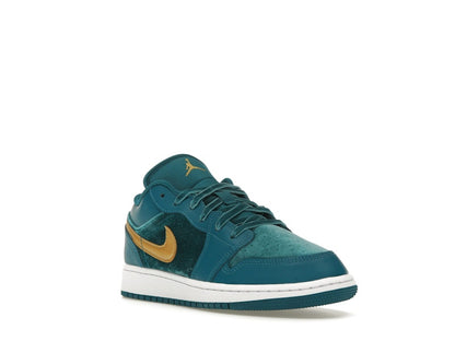 Jordan 1 Low SE Geode Teal Metallic Gold (GS)