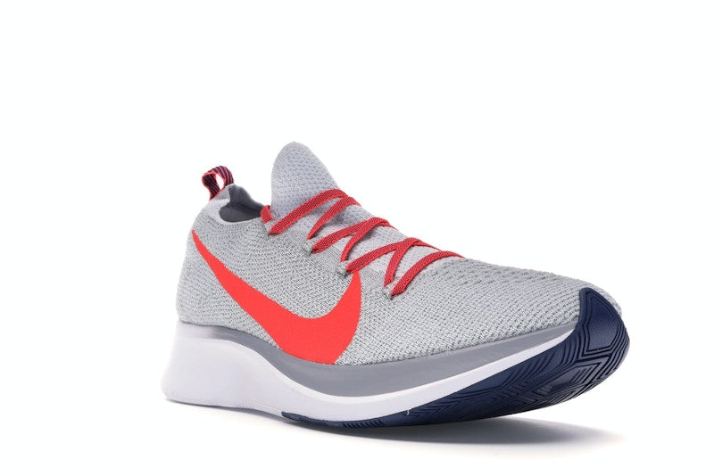 Nike Zoom Fly Flyknit Pure Platinum Bright Crimson