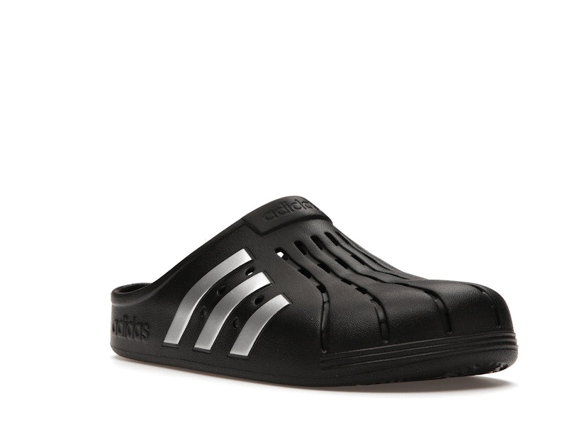 adidas Adilette Clog Black Silver
