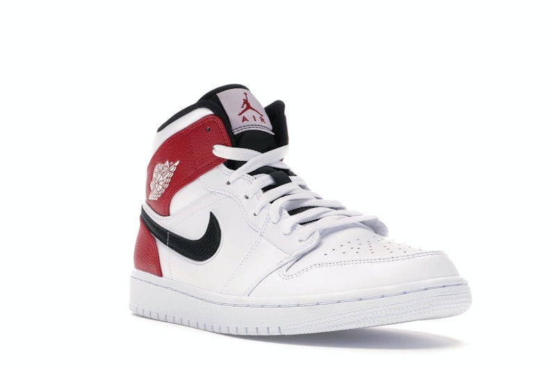Jordan 1 Mid White Black Gym Red