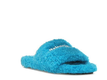 Balenciaga Furry Slide Sky Blue