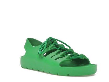 Bottega Veneta Jelly Lace Up Sandal Green