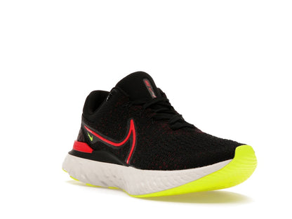 Nike React Infinity Run Flyknit 3 Black Siren Red Volt
