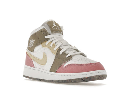 Jordan 1 Mid SE Pastel Vivid Green Grind (GS)
