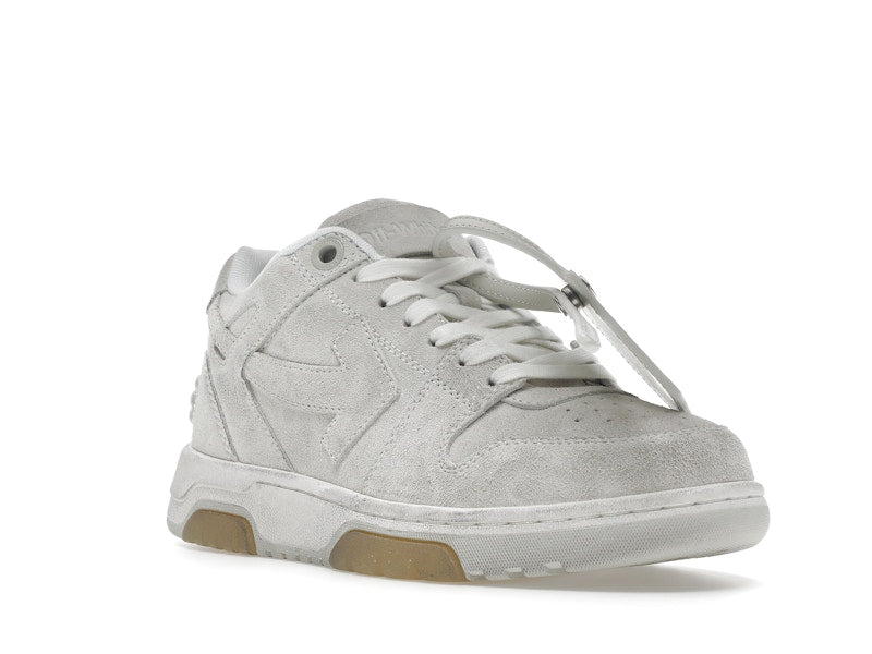 OFF-WHITE Out Of Office OOO Low Tops Vintage Suede Destressed White