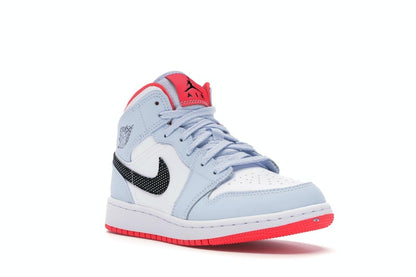 Jordan 1 Mid Half Blue Polka Dot Swoosh (GS)