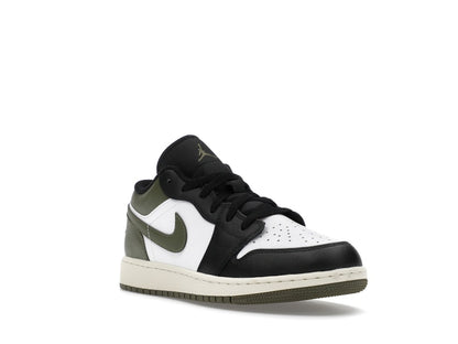 Jordan 1 Low Black Toe Medium Olive (GS)