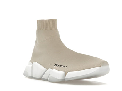 Balenciaga Speed 2.0 Recycled Sole Transparent Sole Beige