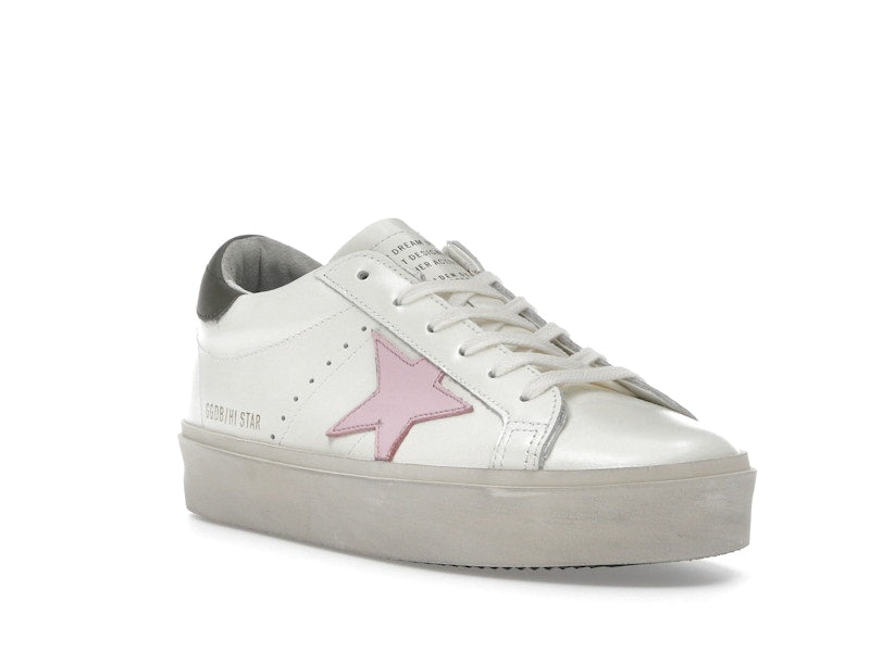 Golden Goose Hi Star White Pink Silver (Women's)