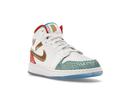 Jordan 1 Mid Sneaker School NC to Chicago (GS)