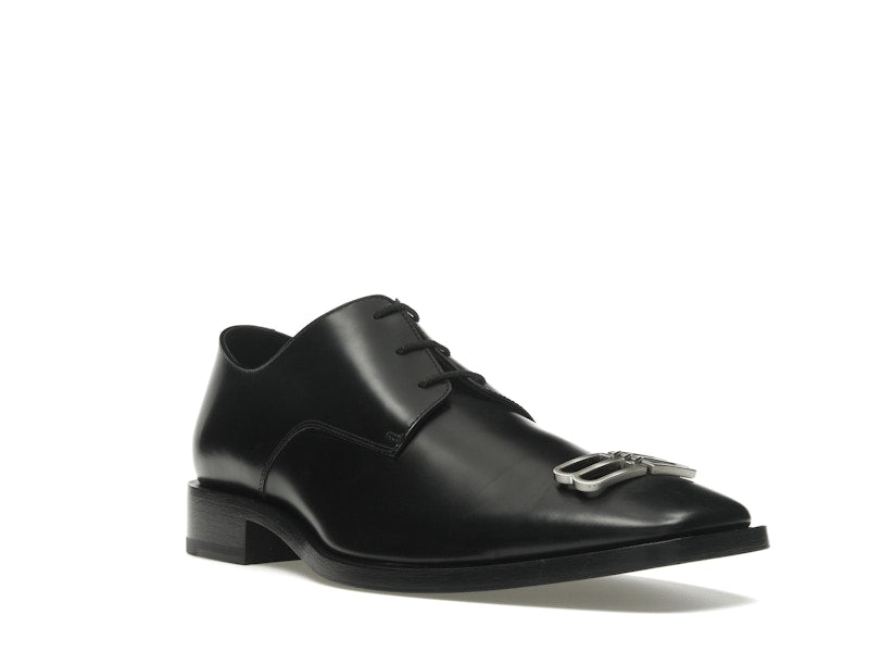 Balenciaga Rim Derby Shoes Black Leather