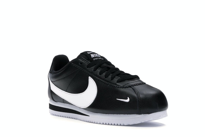Nike Classic Cortez Mini Swoosh Black White