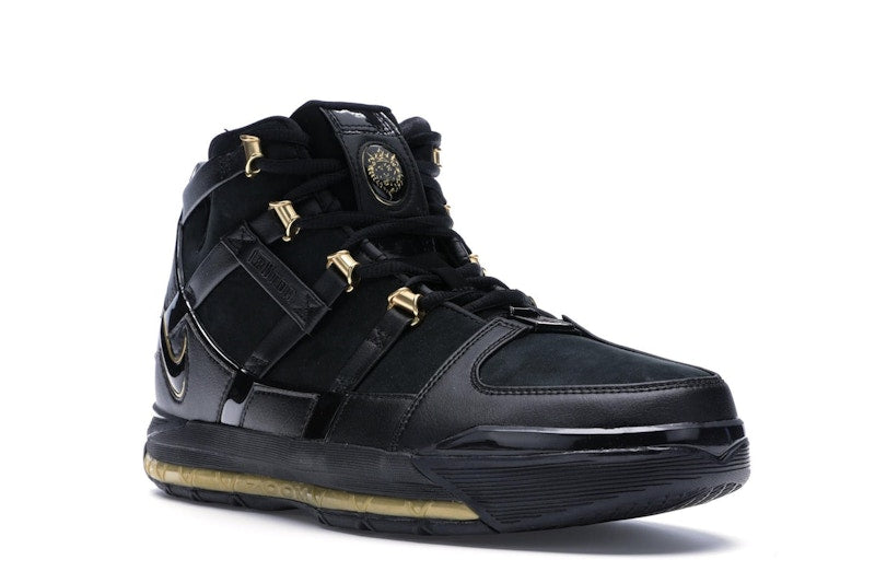 Nike LeBron Zoom 3 Black Metallic Gold