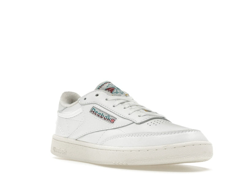 Reebok Club C 85 White Teal Burgundy Logo