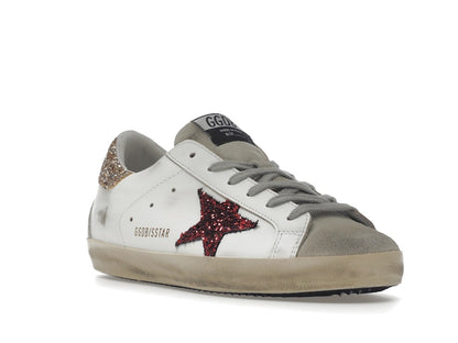 Golden Goose Super-Star White Red Glitter (Women's)
