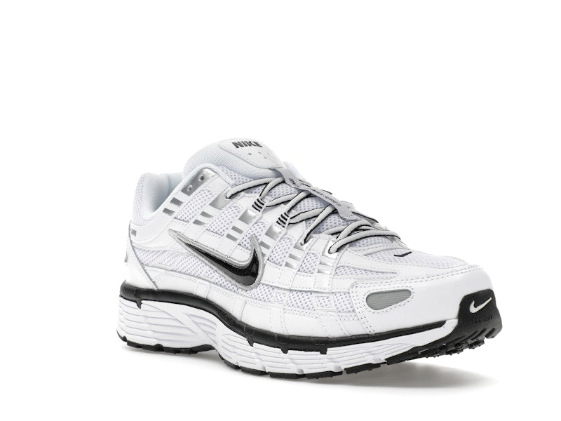 Nike P-6000 White Metallic Silver Black