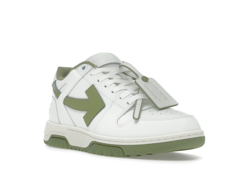 OFF-WHITE Out Of Office OOO Low Tops White Sage
