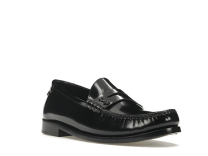 Saint Laurent Le Loafer Penny Slippers Black Leather