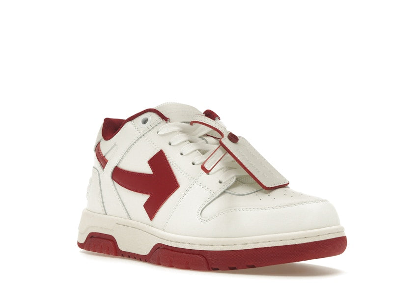 OFF-WHITE Out Of Office OOO Low Tops White Red White Tag