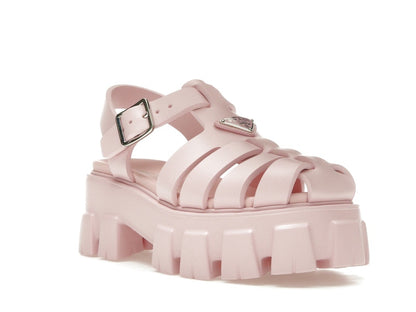 Prada Monolith Foam Rubber 55mm Sandals Alabaster Pink