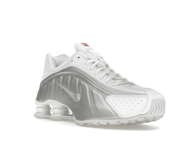 Nike Shox R4 White Bright Crimson Metallic Silver