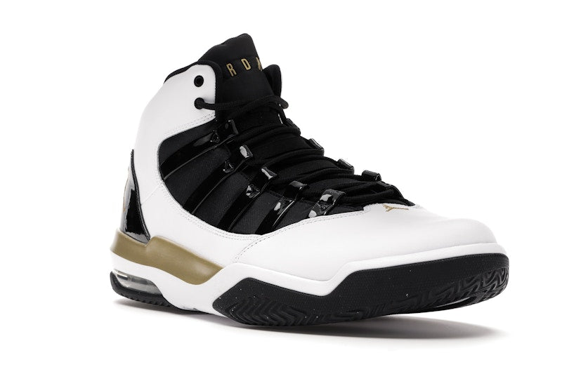 Jordan Max Aura White Metallic Gold Black