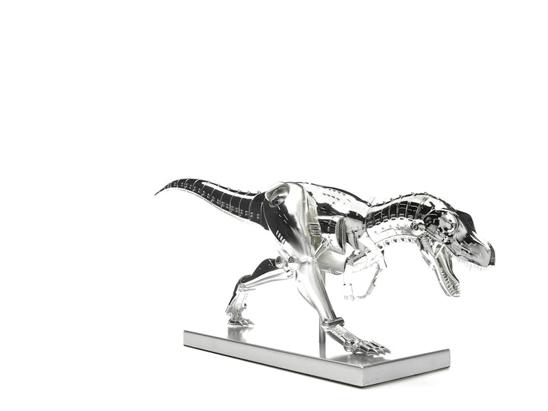 Hajime Sorayama T-Rex Cyborg Dinosaur Figure Silver