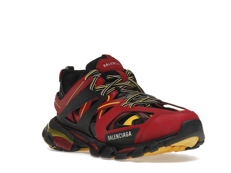 Balenciaga Track Trainers Burgundy Black