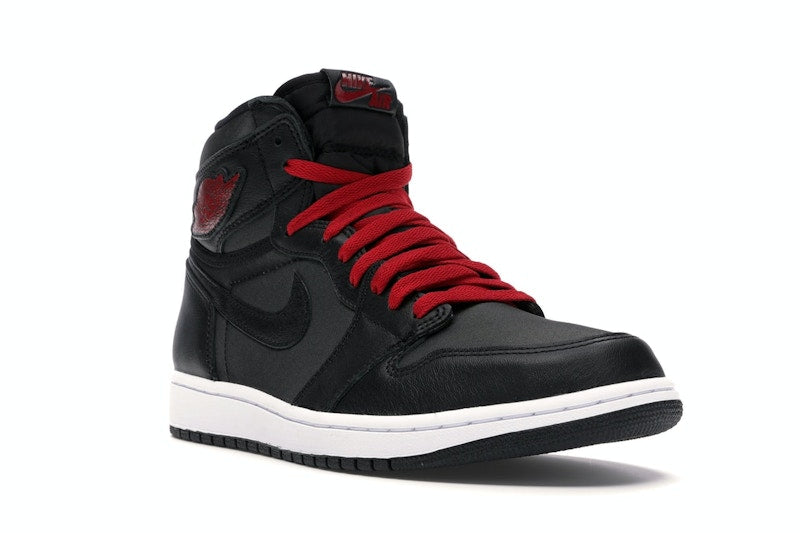 Jordan 1 Retro High Black Satin Gym Red