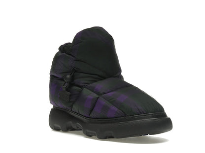 Burberry Check Pillow Boot Black Purple (Women's)