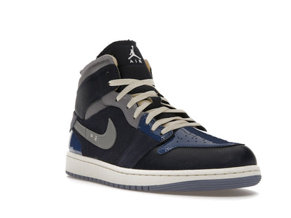 Jordan 1 Mid SE Craft Obsidian French Blue Ashen Slate White