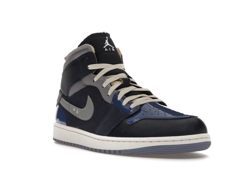 Jordan 1 Mid SE Craft Obsidian French Blue Ashen Slate White