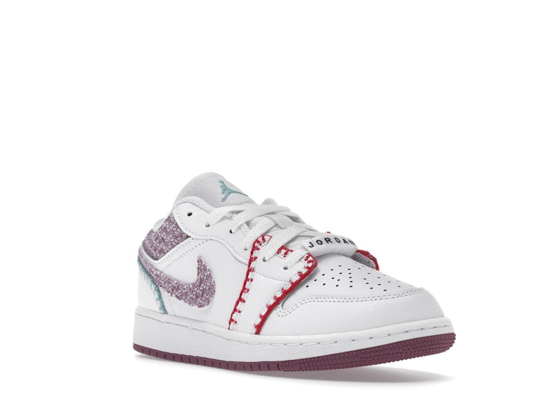 Jordan 1 Low White Light Bordeaux (GS)
