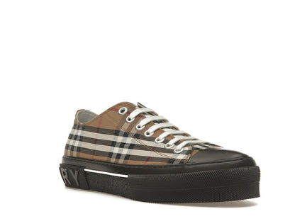Burberry Vintage Check Lace-Up Sneaker Beige Brown