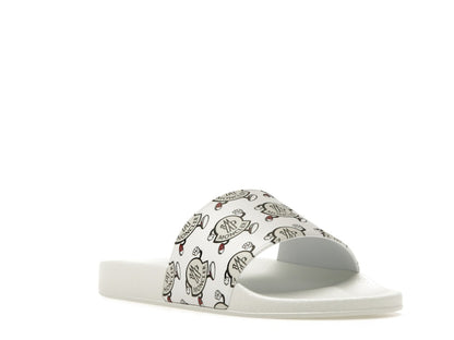 Moncler Basile Slide Logo Print White