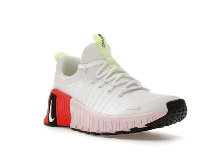 Nike Free Metcon 6 White Barely Volt Bright Crimson Pink Foam (Women's)