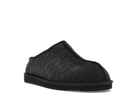 Kith Kithmas Monogram Shearling Slippers Black