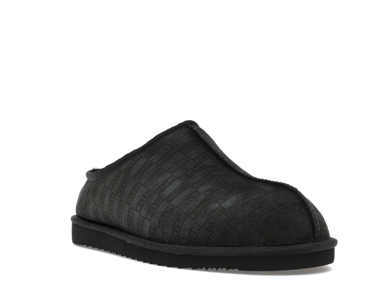 Kith Kithmas Monogram Shearling Slippers Black