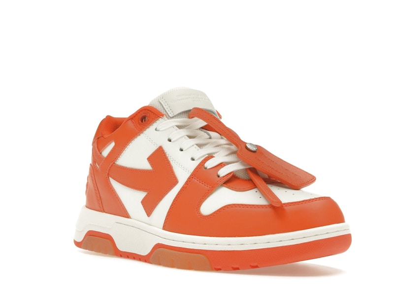 OFF-WHITE Out Of Office OOO Low Tops White Orange