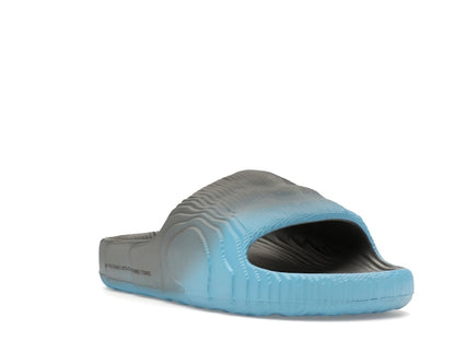 adidas Adilette 22 Slides Grey Semi Blue Burst Mel Core Black