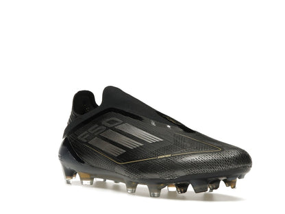 adidas F50 Elite Laceless FG Core Black Iron Metallic Gold Metallic