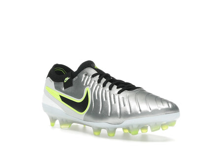 Nike Tiempo Legend 10 Elite FG Metallic Silver Volt Black