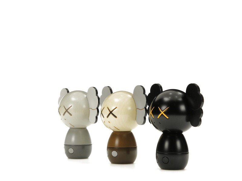 KAWS Holiday Japan Kokeshi Doll Set of 3 (Edition of 1,000) Multicolor
