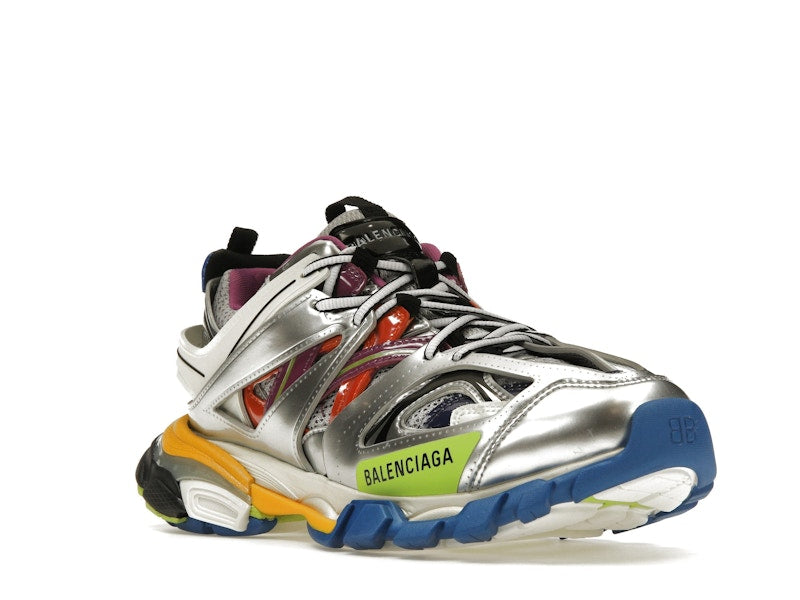 Balenciaga Track Leather Free White Silver Multi