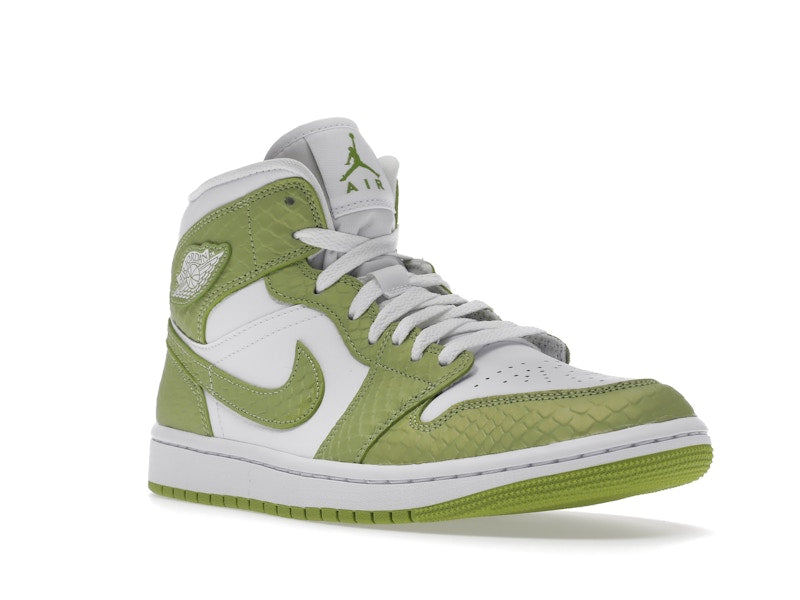 Jordan 1 Mid Green Python (Women's)