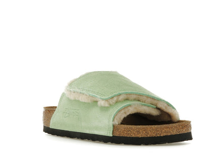 Birkenstock Solana Shearling Slide Stussy Washed Green