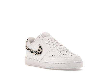Nike Court Vision Low Leopard Swoosh White (Women's)