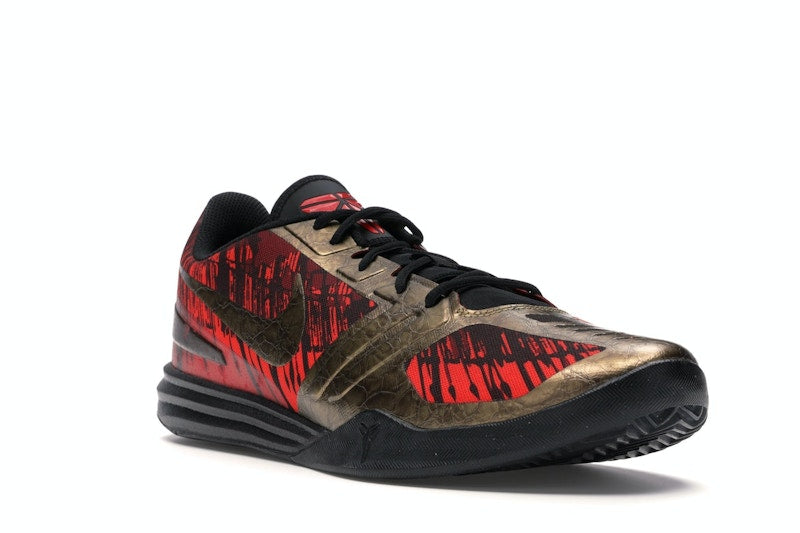Nike KB Mentality Black Metallic Gold Chilling Red