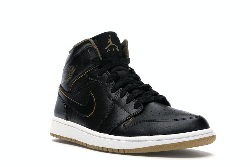 Jordan 1 Retro Mid Black Metallic Gold