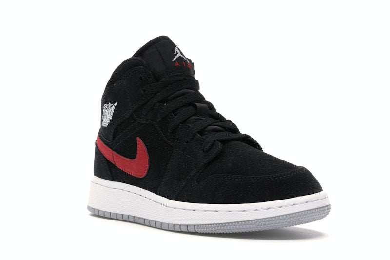 Jordan 1 Mid Multi-Color Swoosh Black (GS)